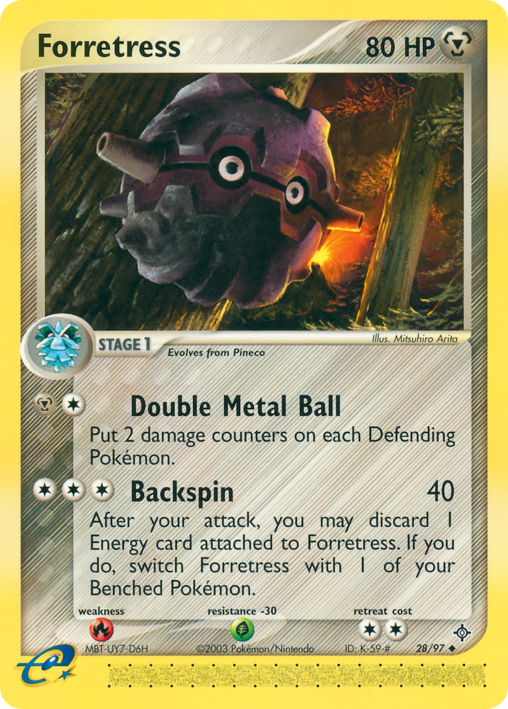 Forretress 28/97 Uncommon | Dragon | Pokemon Card