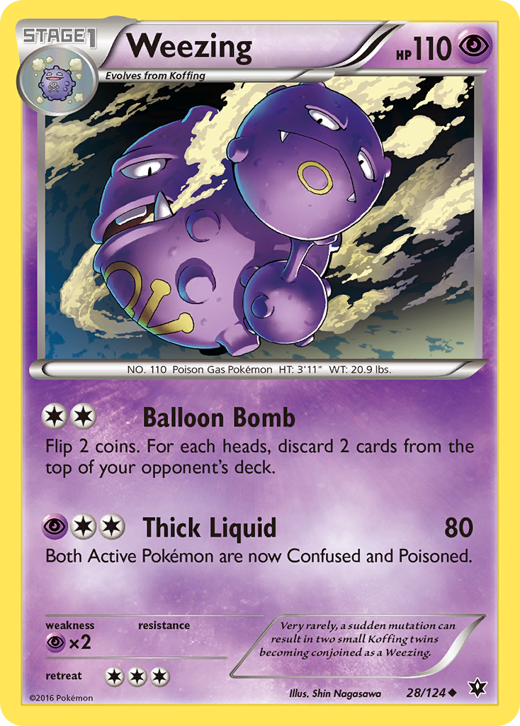 Weezing 28/124 Uncommon | Fates Collide | Pokemon Card
