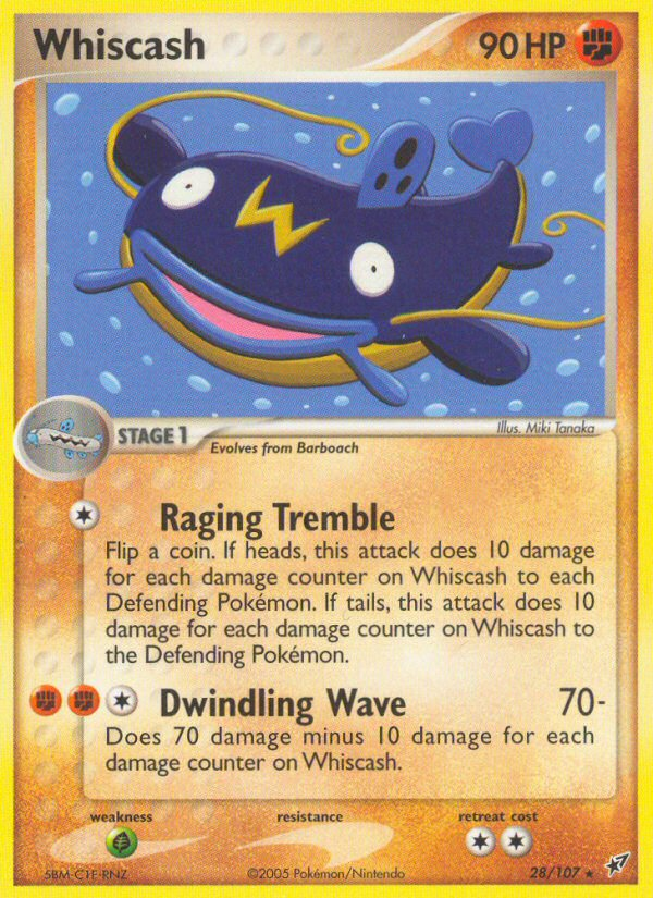 Whiscash 28/107 Rare | Deoxys | Pokemon Card