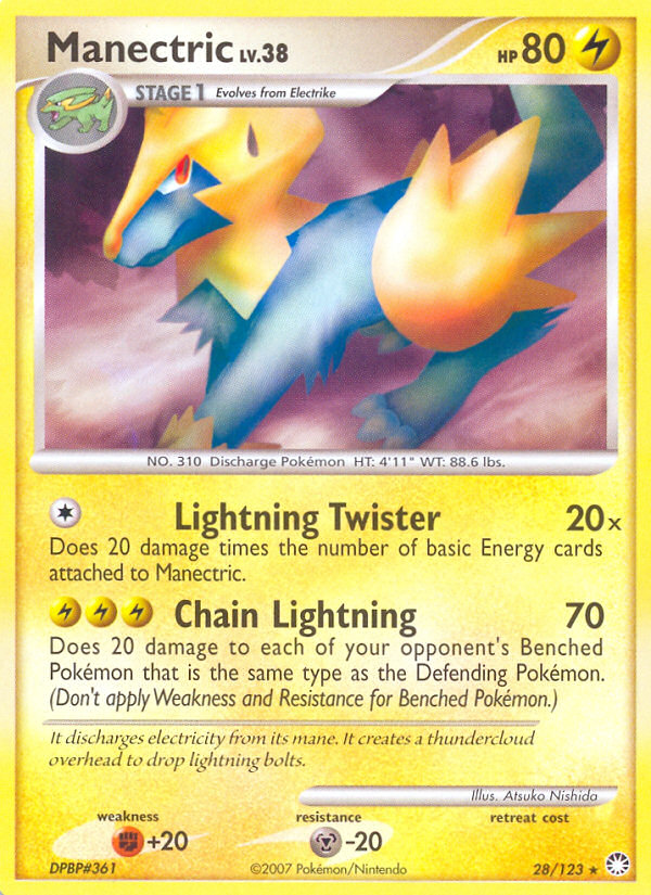 Manectric 28/123 Rare | Mysterious Treasures | Pokemon Card