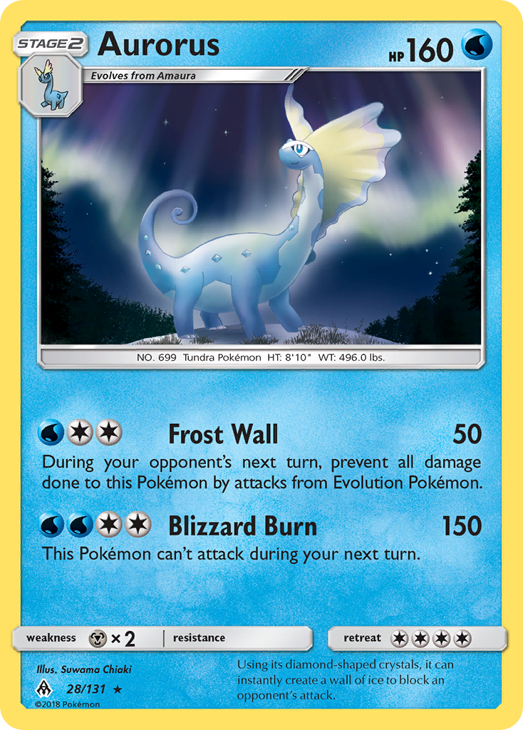 Aurorus 28/131 Rare Holo | Forbidden Light | Pokemon Card