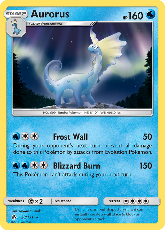 Aurorus 28/131 Rare Holo | Forbidden Light | Pokemon Card