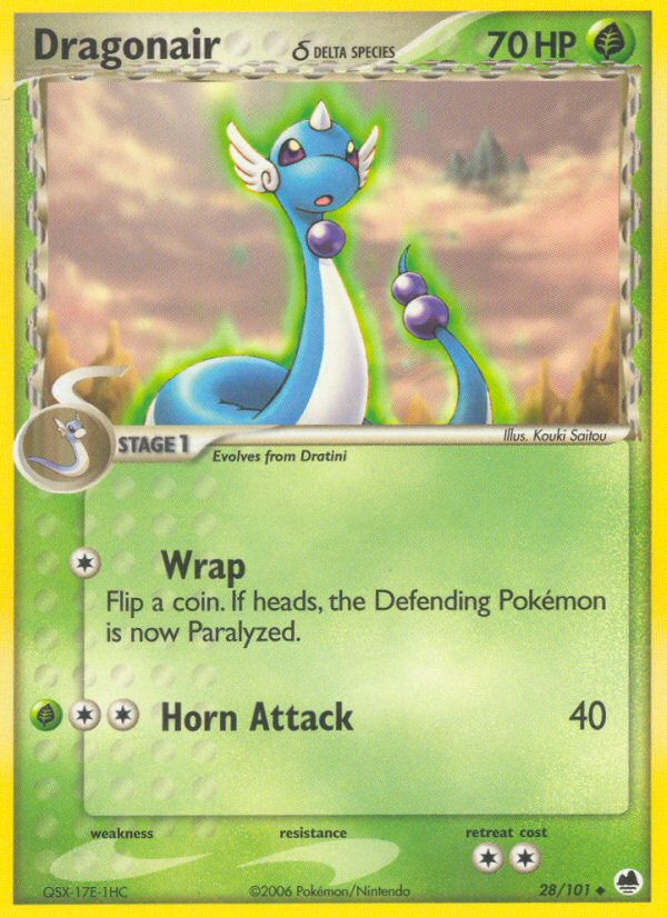Dragonair δ 28/101 Uncommon | Dragon Frontiers | Pokemon Card