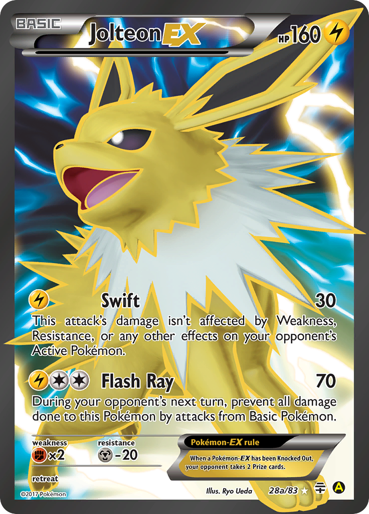 Jolteon-EX 28a/83 Rare Ultra | Generations | Pokemon Card