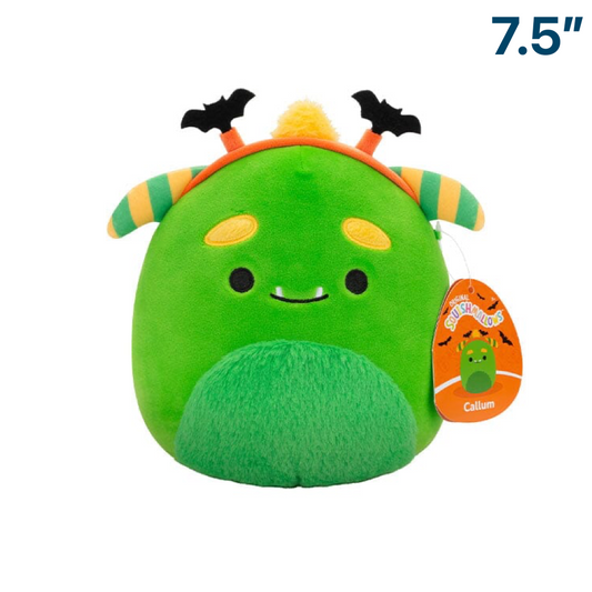 Callum The Green Monster in Bat Headband ~ Halloween 7.5" Squishmallow Plush