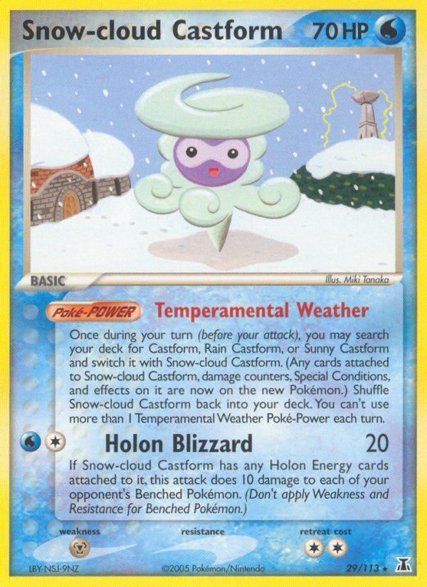 Snow-cloud Castform 29/113 Rare | Delta Species | Pokemon Card