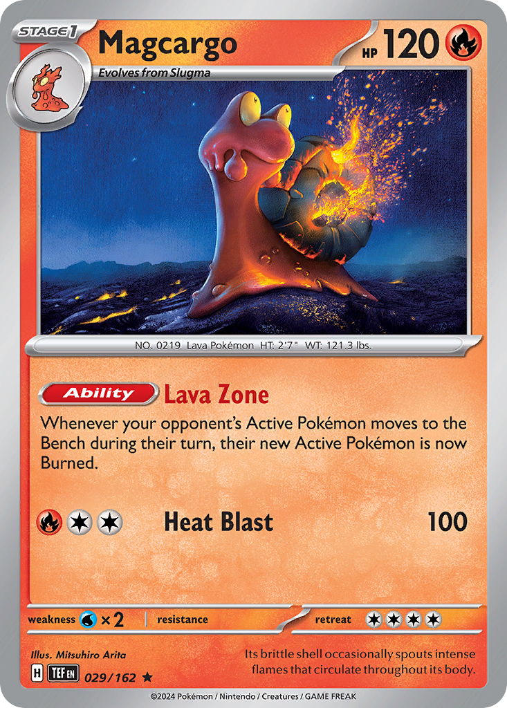 Magcargo 29/162 Rare | Temporal Forces | Pokemon Card