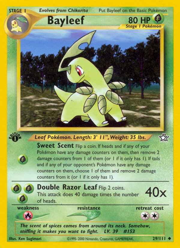 Bayleef 29/111 Uncommon | Neo Genesis | Pokemon Card