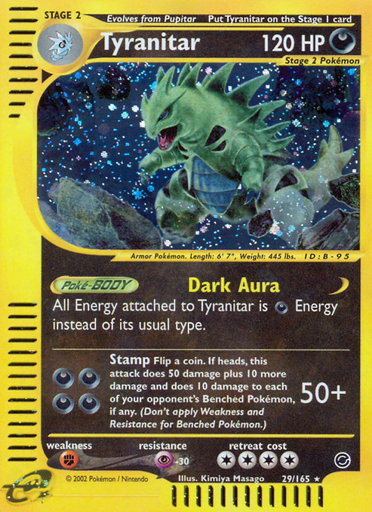 Tyranitar 29/165 Rare Holo | Expedition Base Set | Pokemon Card