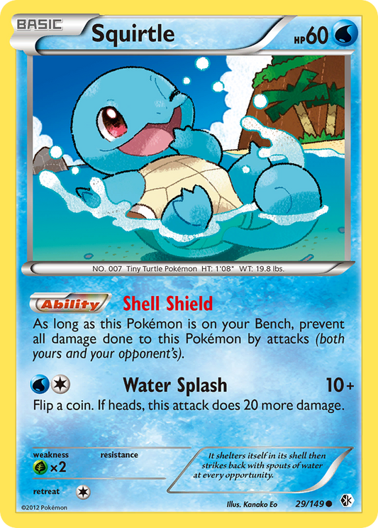 Squirtle 29/149 Common | Boundaries Crossed | Pokemon Card