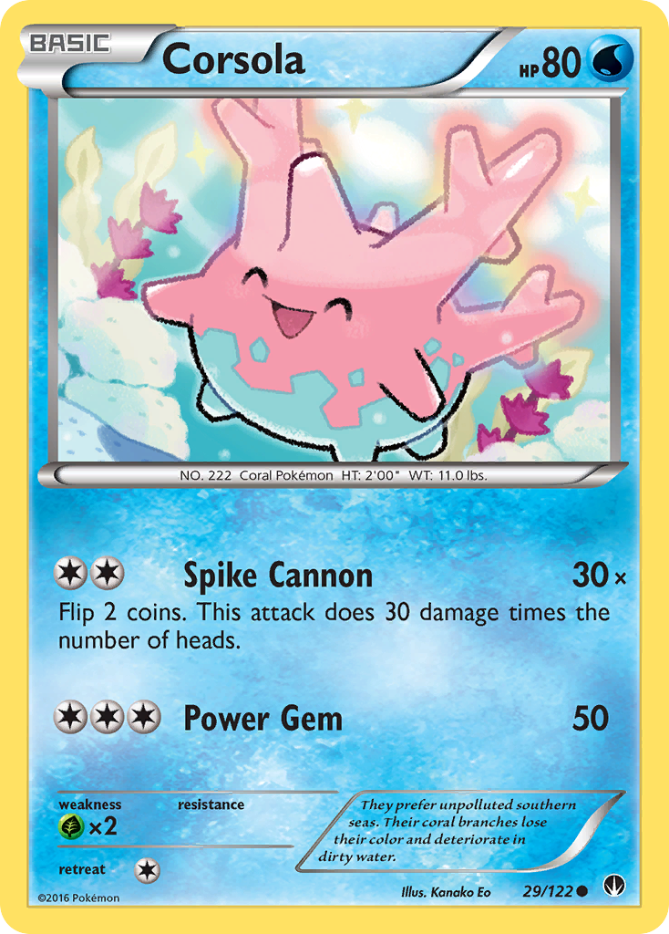 Corsola 29/122 Common | BREAKpoint | Pokemon Card