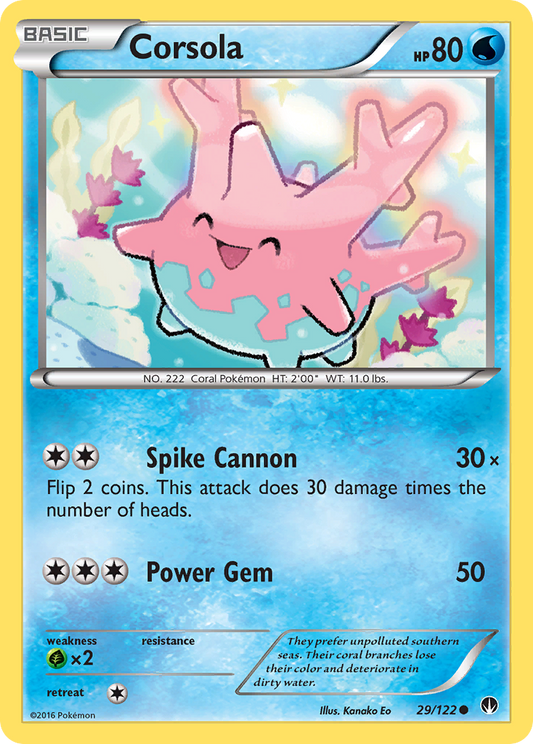 Corsola 29/122 Common | BREAKpoint | Pokemon Card