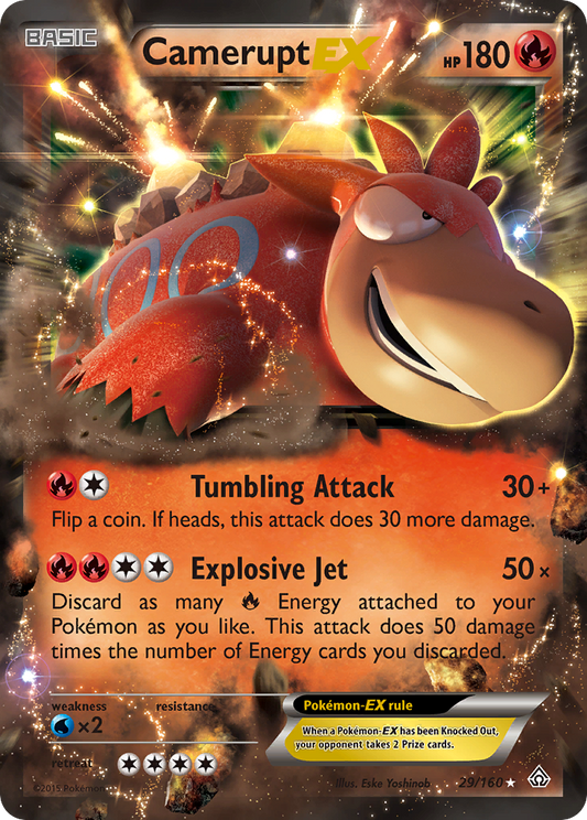 Camerupt-EX 29/160 Rare Holo EX | Primal Clash | Pokemon Card