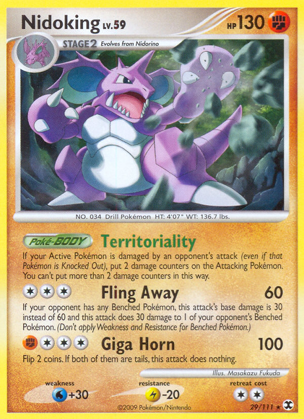 Nidoking 29/111 Rare | Rising Rivals | Pokemon Card