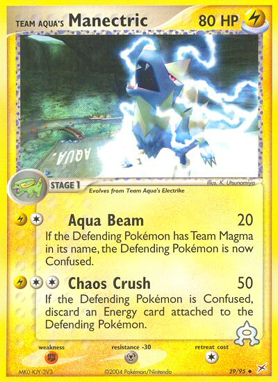 Team Aqua's Manectric 29/95 Uncommon | Team Magma vs Team Aqua | Pokemon Card