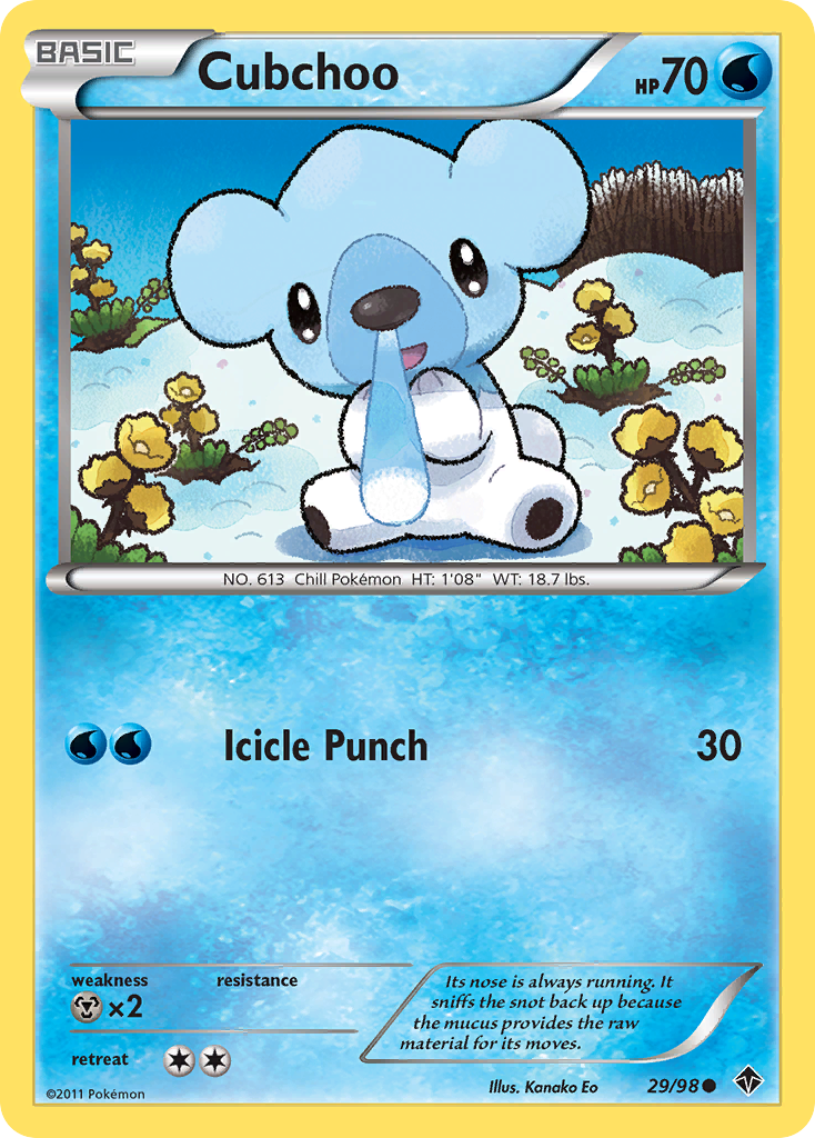 Cubchoo 29/98 Common | Emerging Powers | Pokemon Card