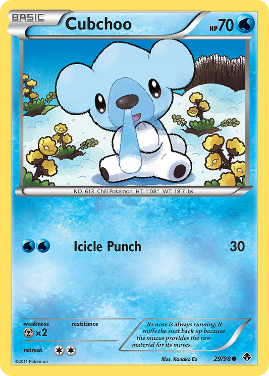 Cubchoo 29/98 Common | Emerging Powers | Pokemon Card