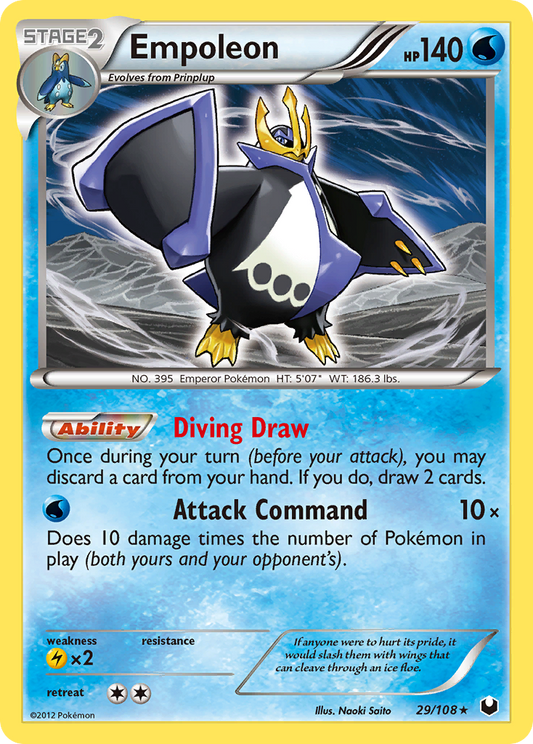 Empoleon 29/108 Rare Holo | Dark Explorers | Pokemon Card