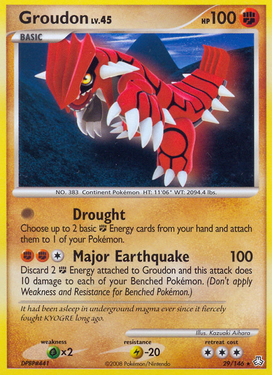 Groudon 29/146 Rare | Legends Awakened | Pokemon Card