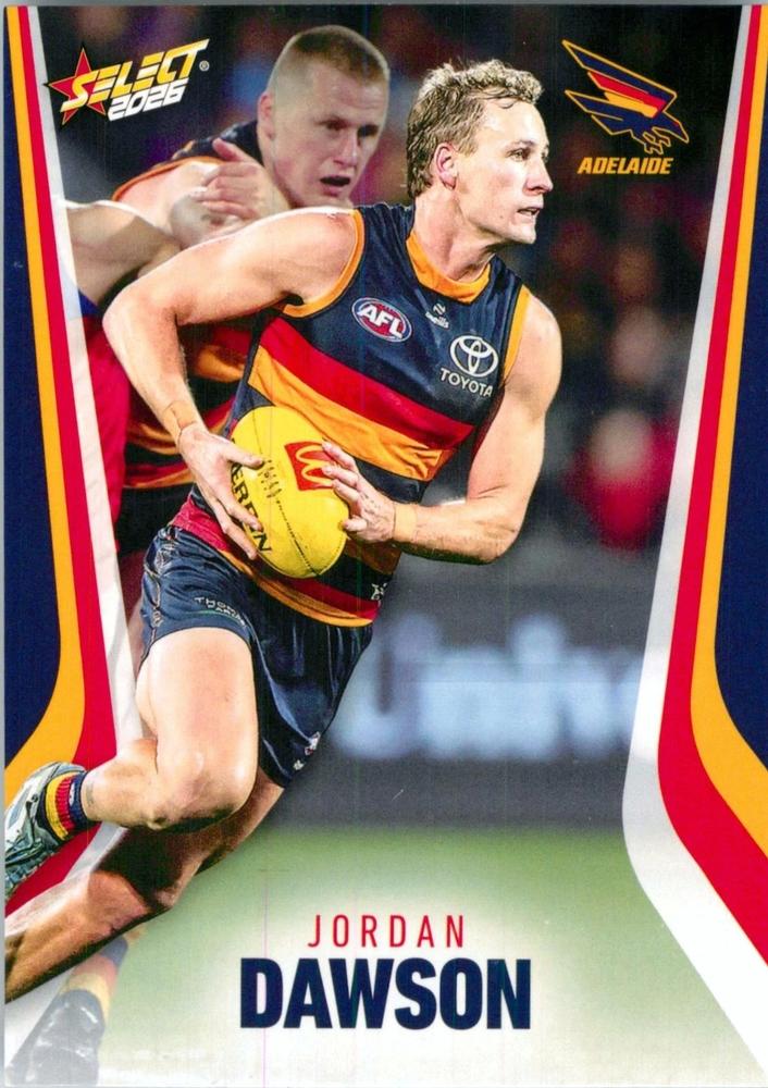 Jordan Dawson #2 Adelaide Crows | 2026 Select AFL Footy Stars | Trading Card