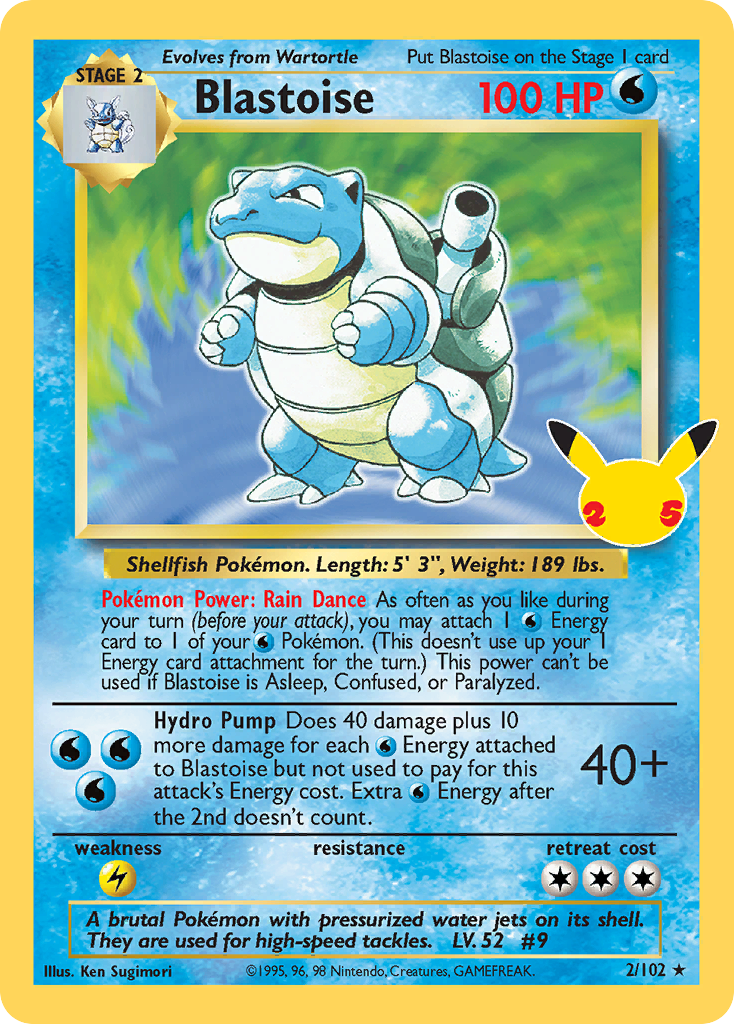Blastoise 2/25 Classic Collection | Celebrations: Classic Collection | Pokemon Card