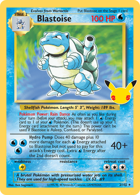 Blastoise 2/25 Classic Collection | Celebrations: Classic Collection | Pokemon Card