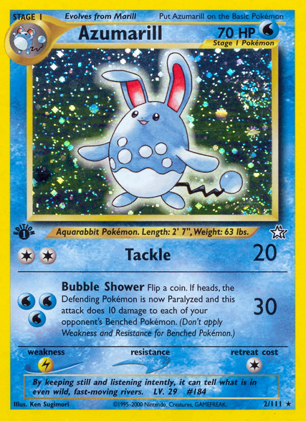 Azumarill 2/111 Rare Holo | Neo Genesis | Pokemon Card