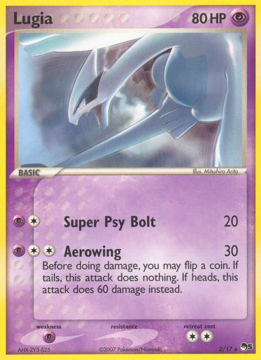 Lugia 2/17 Rare | POP Series 5 | Pokemon Card