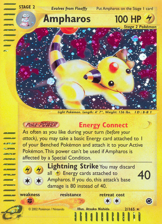 Ampharos 2/165 Rare Holo | Expedition Base Set | Pokemon Card