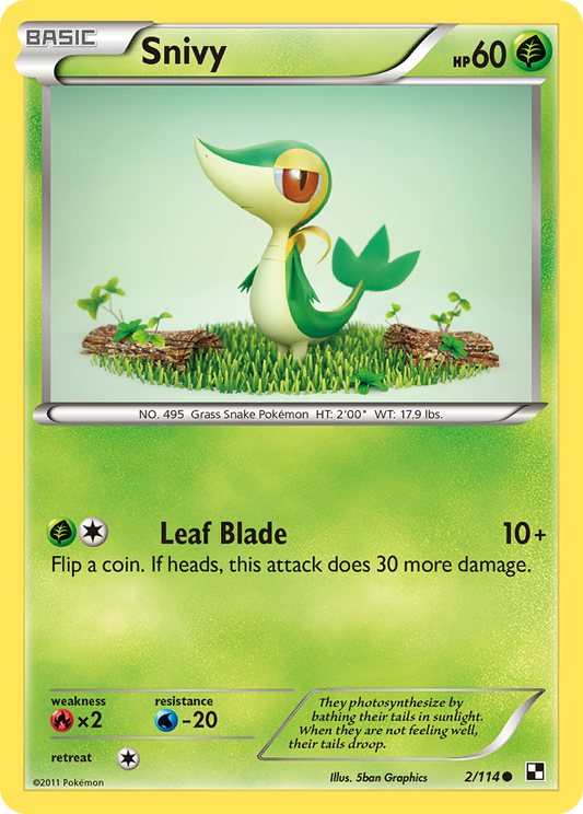 Snivy 2/114 Common | Black & White | Pokemon Card