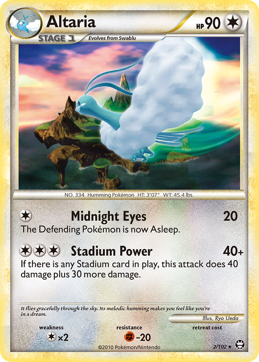 Altaria 2/102 Rare Holo | HS—Triumphant | Pokemon Card