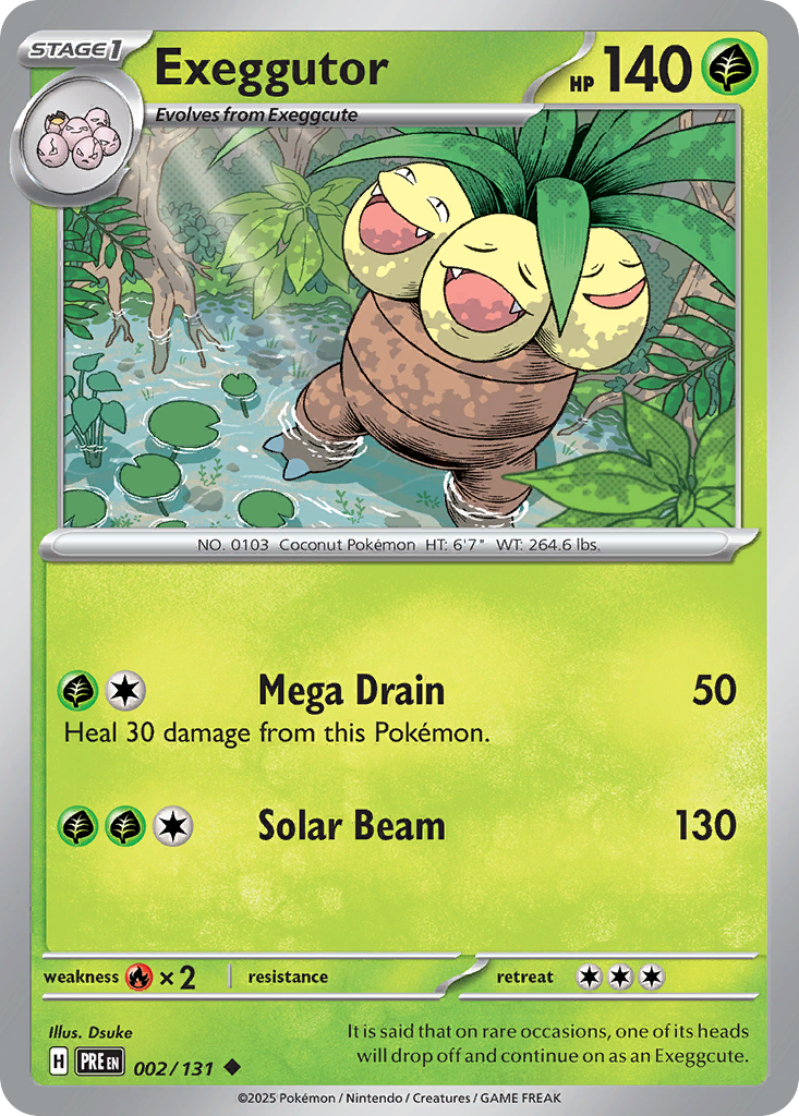 Exeggutor 2/131 Uncommon | Prismatic Evolutions | Pokemon Card