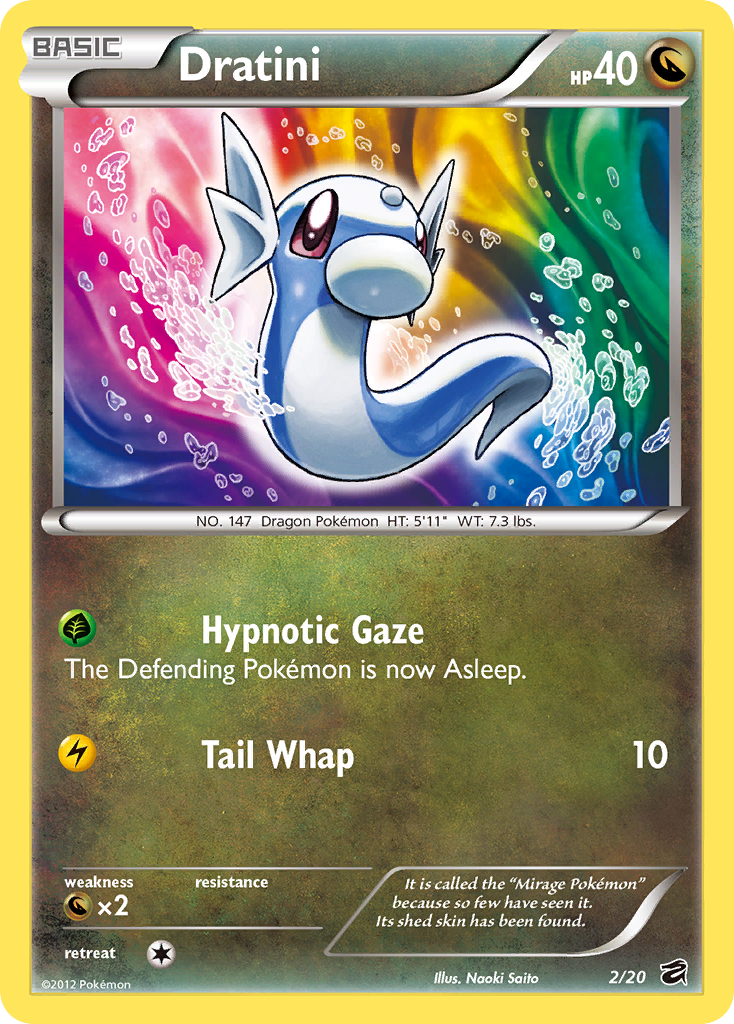 Dratini 2/20 Rare Holo | Dragon Vault | Pokemon Card