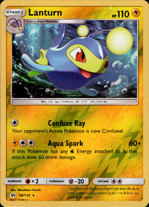 Lanturn 50/149 Reverse Holo | Sun & Moon | Pokemon Card