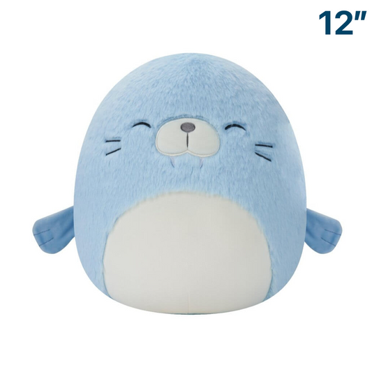 Harvey the Blue Seal ~ 12" FuzzAMallow Wave 16 B Squishmallow Plush
