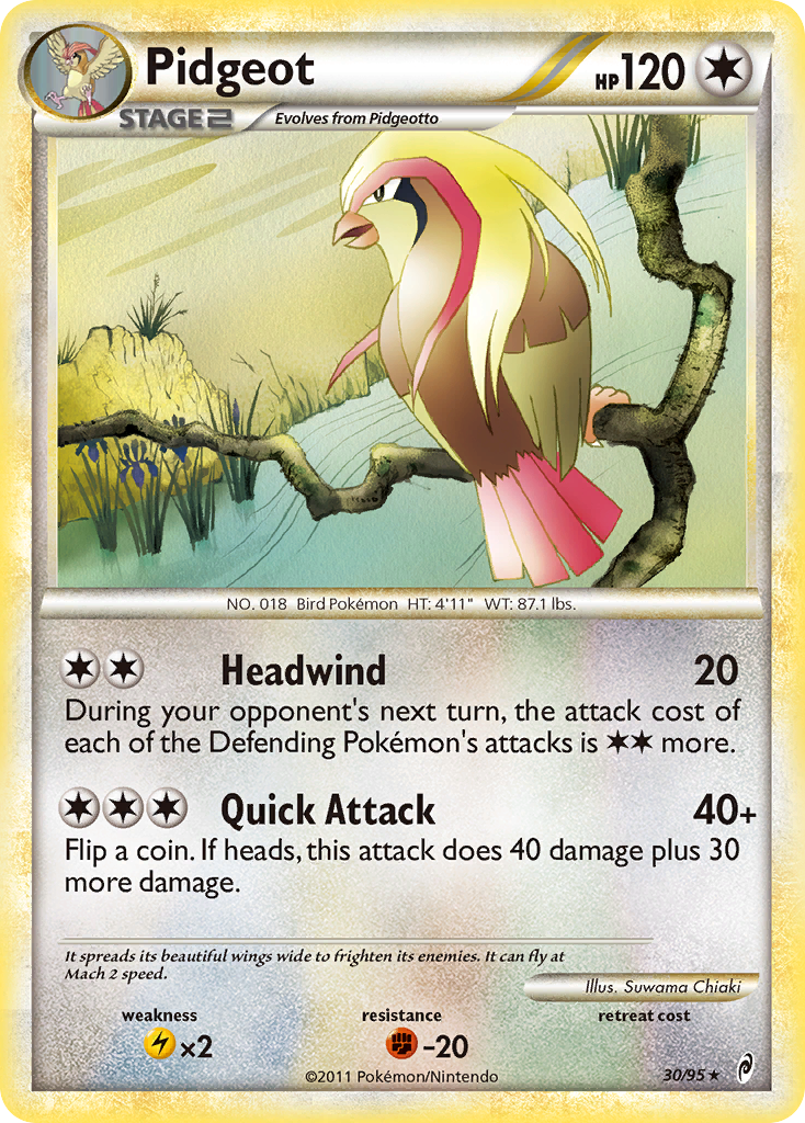 Pidgeot 30/95 Rare | Call of Legends | Pokemon Card