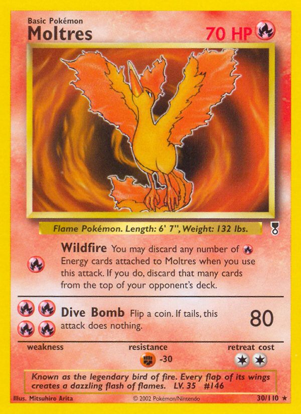Moltres 30/110 Rare | Legendary Collection | Pokemon Card