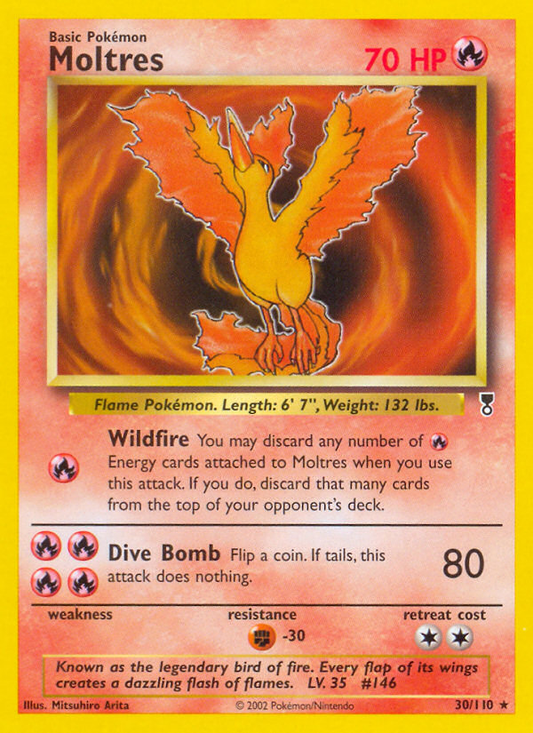 Moltres 30/110 Rare | Legendary Collection | Pokemon Card