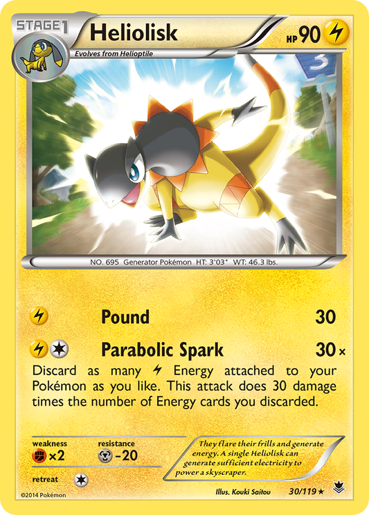 Heliolisk 30/119 Rare | Phantom Forces | Pokemon Card