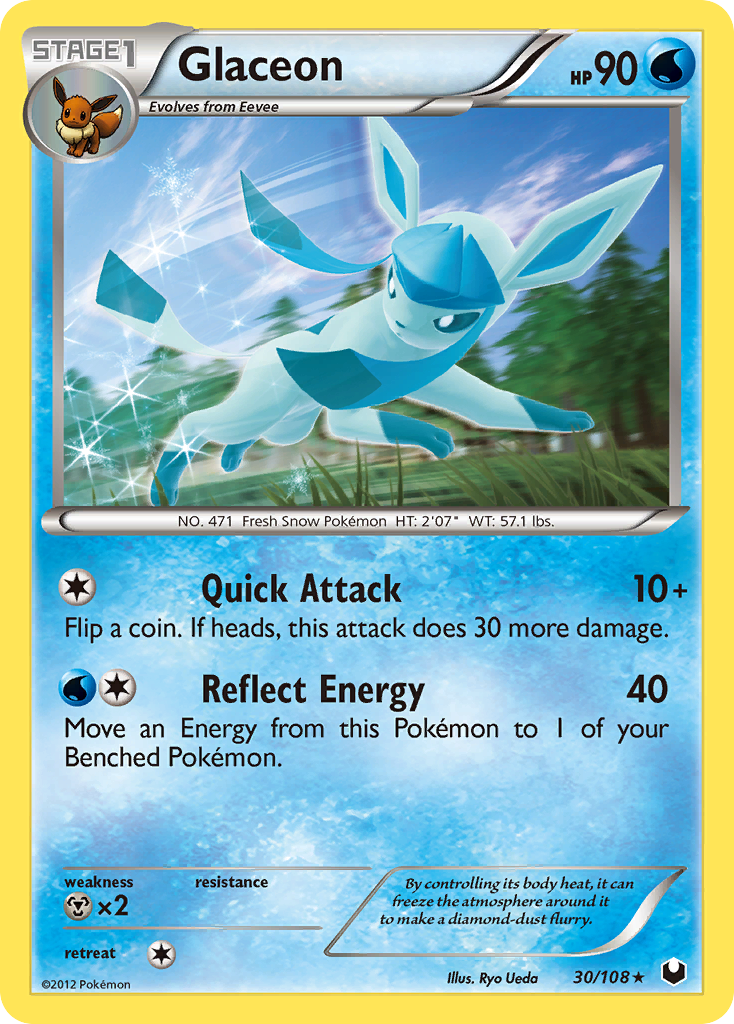 Glaceon 30/108 Rare | Dark Explorers | Pokemon Card