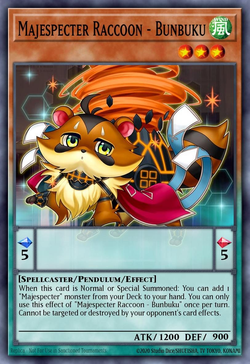 yugioh majespecter cards Majespecter Raccoon Bunbuku - MZMI-EN072 Super Rare