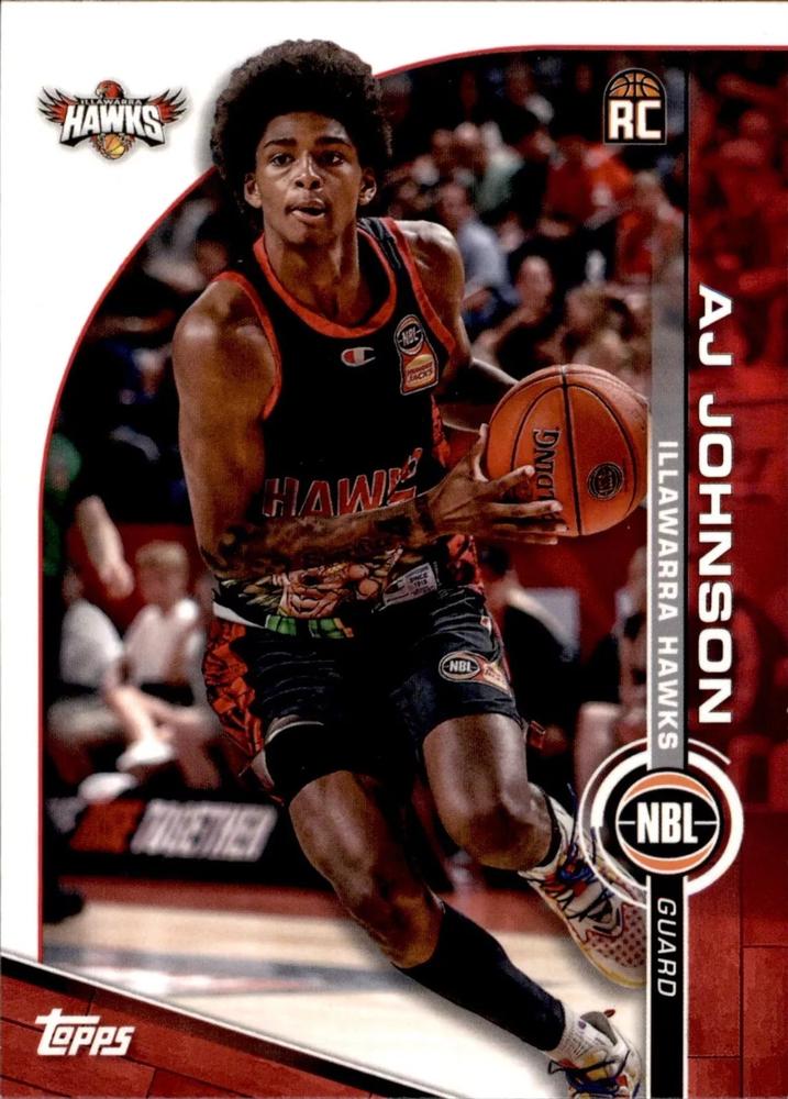 AJ Johnson #31 Illawarra Hawks | 2023-24 Topps NBL | NBL Trading Card