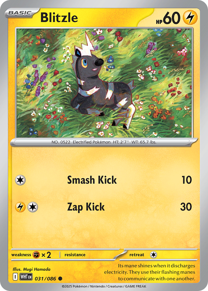 Blitzle 31/86 Common | White Flare | Pokemon Card