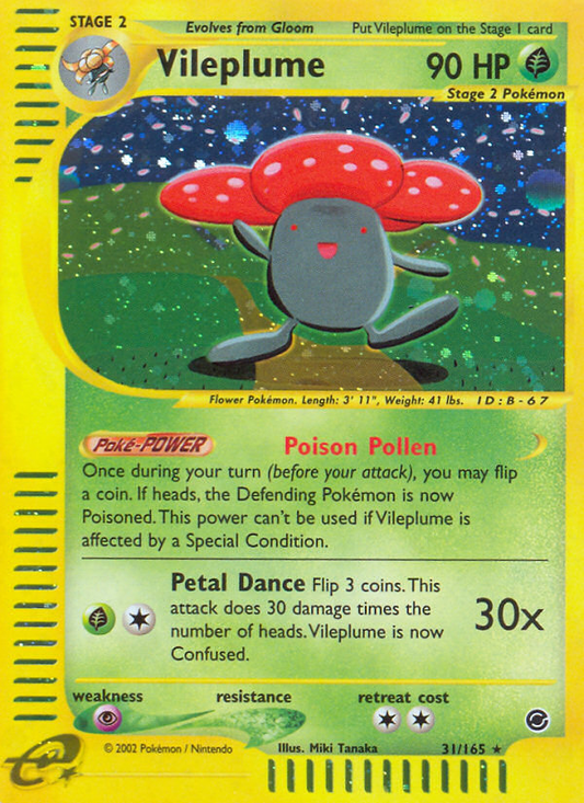 Vileplume 31/165 Rare Holo | Expedition Base Set | Pokemon Card