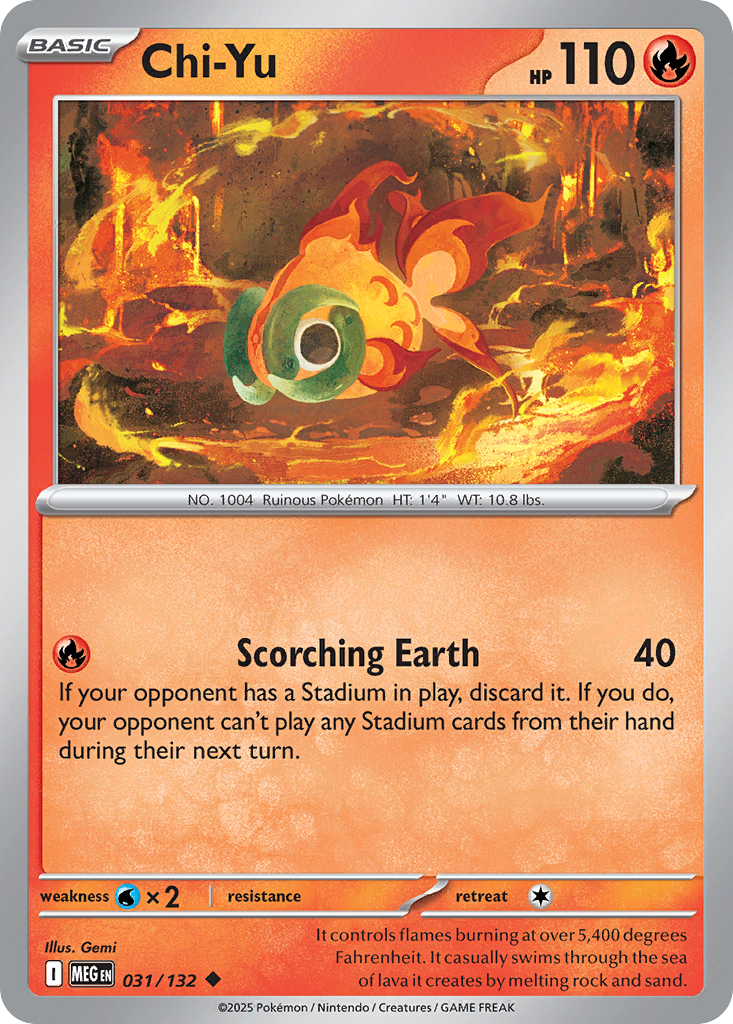 Chi-Yu 31/132 Uncommon | Mega Evolution | Pokemon Card