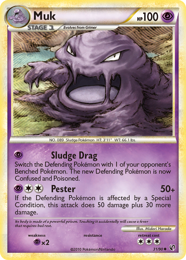 Muk 31/90 Uncommon | HS—Undaunted | Pokemon Card