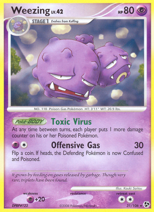 Weezing 31/106 Rare | Great Encounters | Pokemon Card