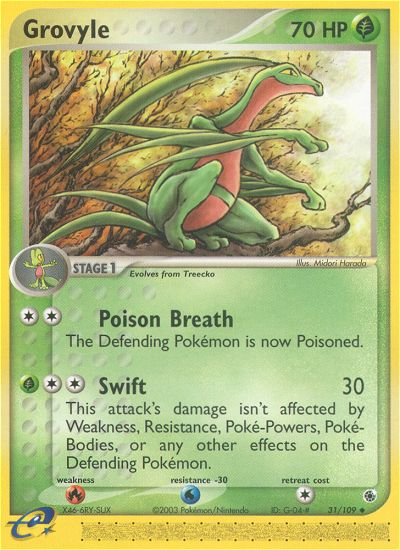 Grovyle 31/109 Uncommon | Ruby & Sapphire | Pokemon Card