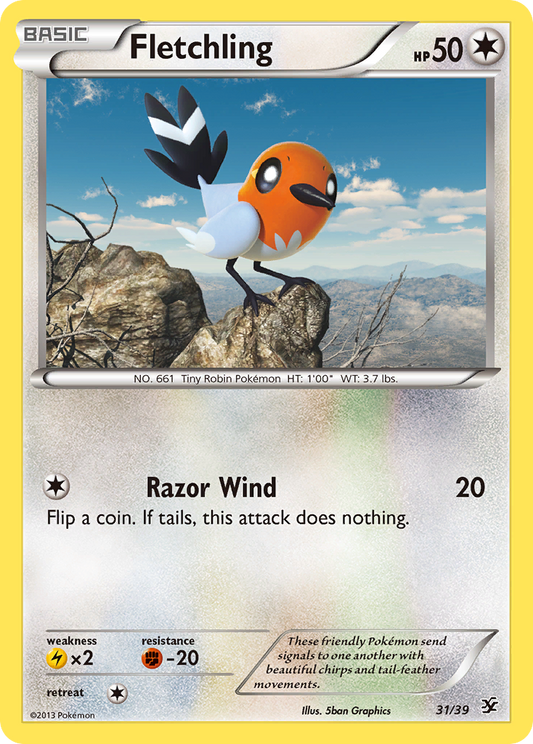 Fletchling 31/39 | Kalos Starter Set | Pokemon Card