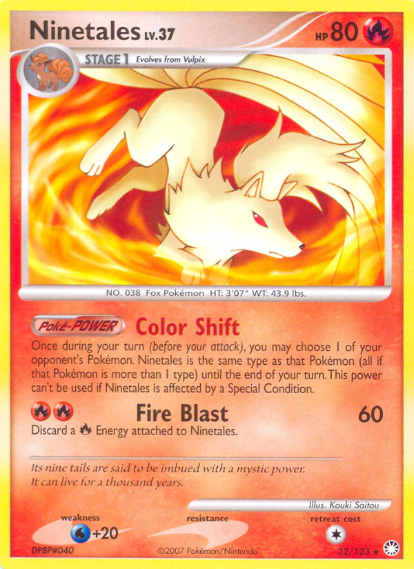 Ninetales 32/123 Rare | Mysterious Treasures | Pokemon Card